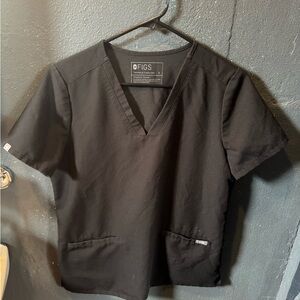 Women’s Figs Black Technical Collection Scrub Top